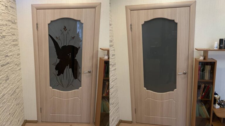 Баннер замена стекла в двери