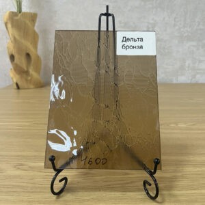 Фото стекло рифлёное модель Дельта цвет бронза