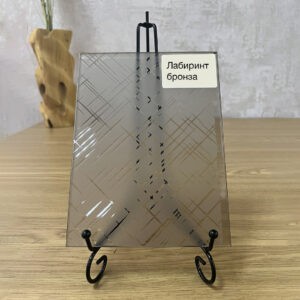 Фото стекло с рисунком Лабиринт бронза